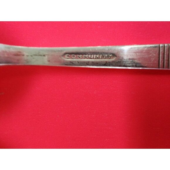 Community Morning Star Table Spoon set of 8 Silver Plate Vintage Oneida - Picture 4 of 4